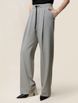 Брюки-палаццо из премиальной костюмной ткани с добавлением лиоцелла