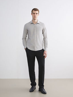 Regular Fit Uzun Kollu ?izgili Poplin Erkek G?mlek