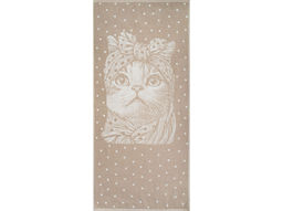 Полотенце махровое 6с102.511ж2 Кошка в горошек(лен3) 67х150см