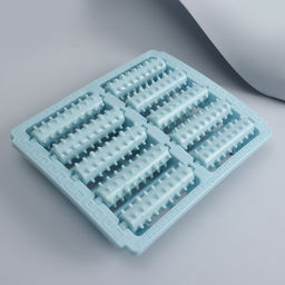 Массажёр «Барабаны», 26×22×5 см, 5 рядов, голубой