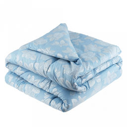 Одеяло Евро Макси "Розы" на голубом, классическое/зимнее, 240х220см, наполнитель 400г/м2, файбер высшего сорта, чехол поплекс (пэ100%), стеганое, упак "Компакт" пакет ПВХ, еврослот, д25х55см/1,5кг, "Домашняя мода" (Россия)