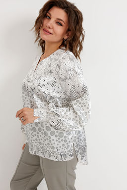 Блуза BegiModa 4142 Круги на белом