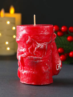 Декоративная свеча новогодняя «Барельеф Лошадь», 85×95 мм, лак, красный