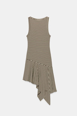VESTIDO MIDI ASIM?TRICO RAYAS / rayas - Zara фото 6