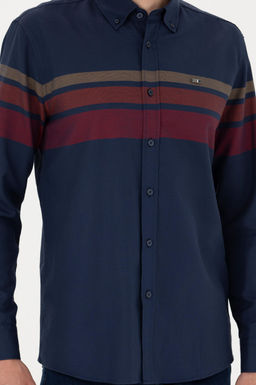 Мужская темно-синяя рубашка с длинным рукавом - U.s. polo assn фото 20