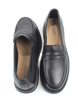 03-DYL144-1 BLACK Лоферы женские (натуральная кожа)