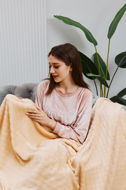 Плед велсофт ST-334 СОТЫ-БЕЖ