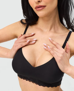 Топ-бюстье бюстгальтер бесшовный Vanessa for me S008 нейлон, эластан черный размеры S, M, L, XL