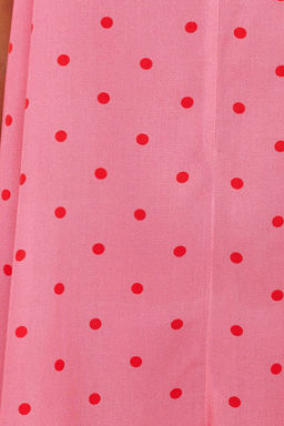 Pembe Puantiyeli F?rf?rl? Ip Ask?l? Viskon Dokuma Tulum THMSS21TU0140