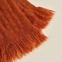 Плед «Этель» Relief, 130×170 см, 100% акрил, цвет терракотовый