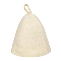 Цена за 2 шт. Шапка банная классическая из войлока "Нot Pot", цвет белый,(без упаковки)