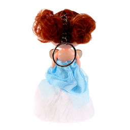 Кукла-брелок Брюнетка на белом помпоне, 14 см - Simaland фото 2
