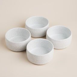 Салатники SL Home Арена Бланка, 370 мл, d=11 см, набор 4 шт., керамика, белые