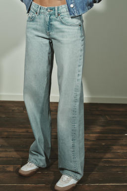 JEANS TRF WIDE LEG TIRO BAJO / Azul lavado - Zara фото 2