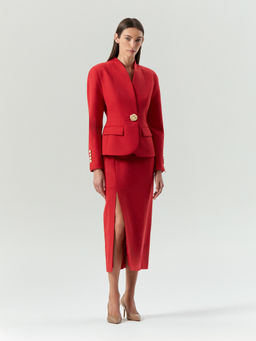 ЕМКА / Юбка-карандаш миди из вискозы и шерсти - Emka фото 3