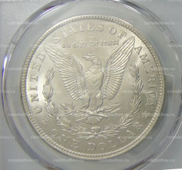 1 доллар 1921 года США Доллар Моргана (в слабе PCGS MS63)