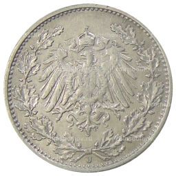 1/2 марки 1909 года J Германия