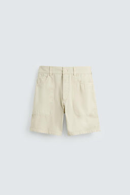 WASHED COTTON BERMUDA SHORTS - Zara фото 37