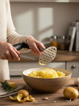 Пресс для картофеля из нержавеющей стали 18*12*7,2см. (8834) /KAMILLE/