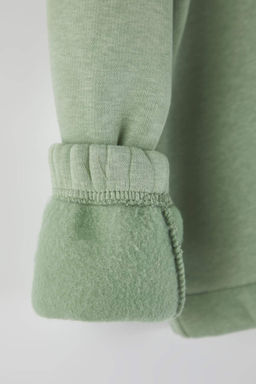 Mint*003 K?z Cocuk Pamuklu Bask?l? Kapusonlu Regular Orme Sweatshirt TKDAW26SW00035 - Trendyolmilla фото 2