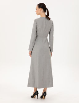 A__k Gri Regular Fit Dokuma Elbise - Pierre cardin фото 4
