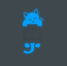 Наклейка на выключатель "Котик"