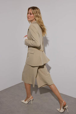 Limited Edition Vizon Zincir Aksesuarl? Regular Astarl? Dokuma Blazer Ceket TWOAW26BC00021 - Trendyolmilla фото 3