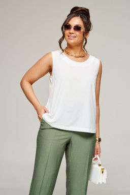 Костюм 6336 хаки, Брюки, Блуза, Топ - Beautiful and free фото 5