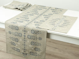 Комплект столовый 24С84-ШР/уп. 45*155 + 4 салф. 30*50 "Кветкi-птушкi" цв. 1 рис. 126