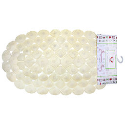 Коврик в ванную "Ракушки" 37х67см с присосками цветной, овальный, цвета микс (Китай)