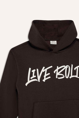 Kap__onlu Bask_l_ __i Yumu_ak T_yl_ Sweatshirt Erkek _ocuk - Defacto фото 7