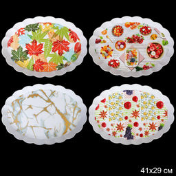 Поднос овальный 41х29 см / BV3426 /уп 80/ волнистый край - ГалеонТрейд фото 8