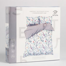 Постельное бельё Этель 1.5 сп Тропический сад 143х215 см, 150х214 см, 50х70 см -2 шт, поплин  фото 12