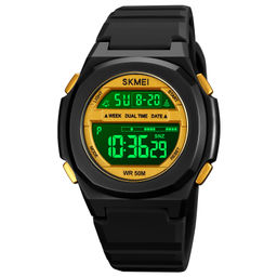 Часы наручные Skmei мужские электронные спортивные 1821black-gold