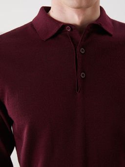 Polo Yaka Uzun Kollu Erkek Triko Kazak