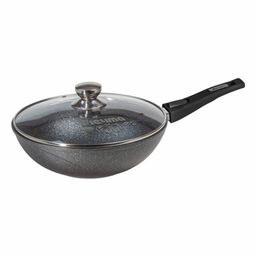 Сковорода ВОК 28см Гранит star со съемн. ручкой и стеклянной крышкой арт.С078803 /Мечта/