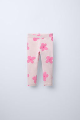 RIBBED PRINTED LEGGINGS - Zara фото 2
