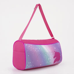 Сумка для фитнеса Единорог на молнии, наружный карман, цвет розовый - NAZAMOK KIDS фото 2