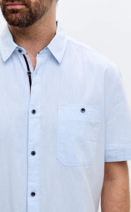 Рубашка к/р лен F611-0485 l.blue - Fine joyce фото 4