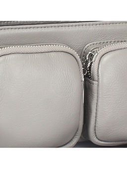 Сумка женская натуральная кожа GU 2033-2573, 1отд, плечевой ремень, св, серый SALE SALE 239452 - Adelia фото 4