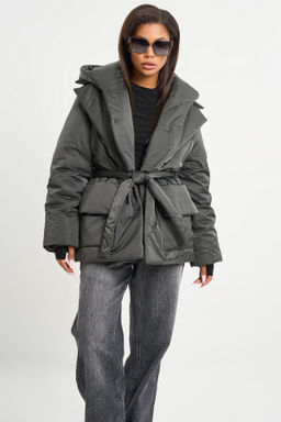 Куртка утепленная со съемным капюшоном торф