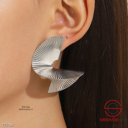 Объемные серьги гармошка