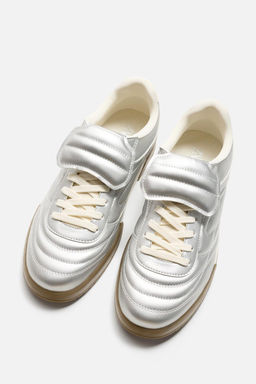 METALLIC PADDED TRAINERS - Zara фото 2