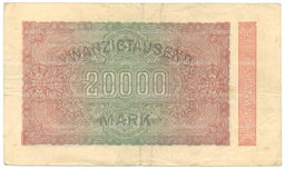 Банкнота 20000 марок 1923 года Германия