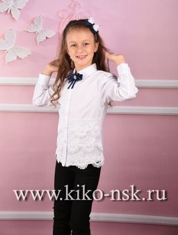 701289 Блуза с длинным рукавом и брошью ModaLora - Kiko фото 10