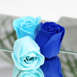 Мыльные розы, синие оттенки, набор 18 шт. - SB BEAUTY фото 4