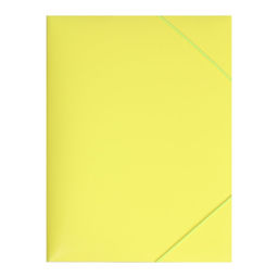 Цена за 2 шт. Папка на резинке А4, 500 мкм, Calligrata "Neon", корешок 30 мм, неоновая, жёлтая