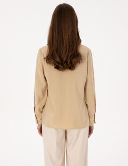 Bej Regular Fit Uzun Kollu G_mlek - Pierre cardin фото 5