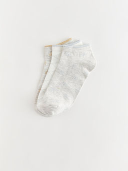 Desenli Kad?n Patik ?orap 3l?