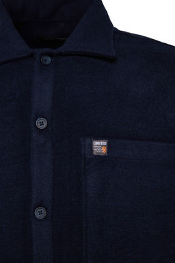 TRENDYOL MAN Lacivert Oversize Fit Gomlek Yaka Etiket Detayl? Kase Gomlek TMNAW24GO00015 - Trendyolmilla фото 8